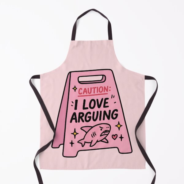 Item preview, Funny Pink Caution Sign I Love Arguing Shark Cute Sarcastic Meme Design designed and sold by ronakris009.