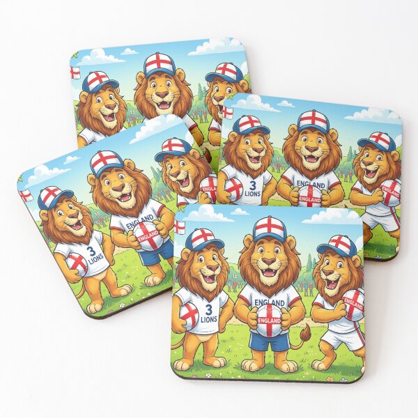 Item preview, 3 Lions Football Game with their baseball caps designed and sold by Barbara Burgess.