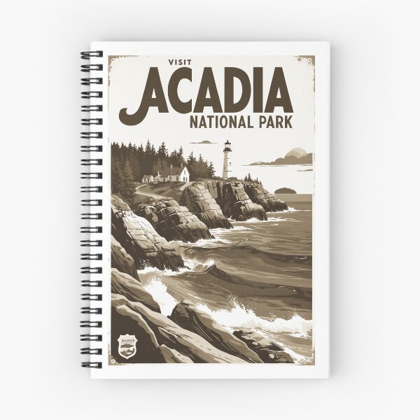 Item preview, Acadia Lighthouse Sepia Vintage Travel Sticker designed and sold by bobparduephoto.