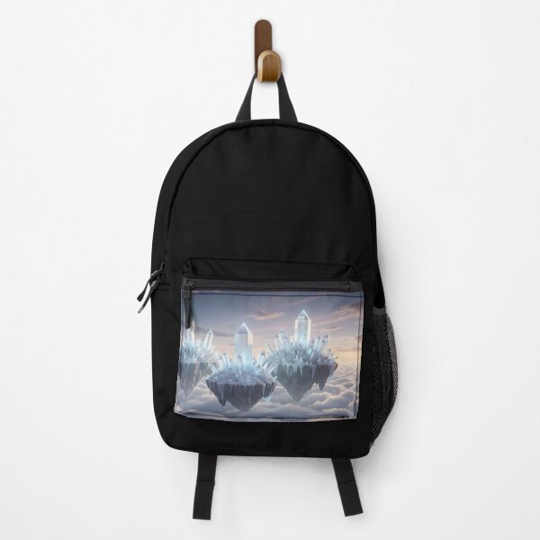 Item preview, Crystal Heights F – Luminous Floating Mountains Fantasy Art designed and sold by LittleBigGifts.