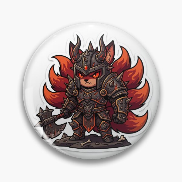 Item preview, Chibi Demon Nine-Tailed Fox Warlord Anime Sticker designed and sold by uegi.