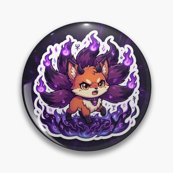 Item preview, Chibi Nine-Tailed Fox Anime Demon Sticker for Dark Aesthetic Lovers designed and sold by uegi.