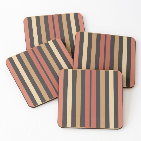 Item preview, Mid-Century Modern Asymmetric Stripe: Luxury Minimalist Earth Tone Pattern designed and sold by ThiagoSDantas.