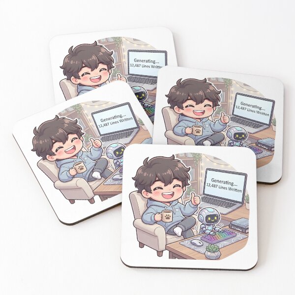 Item preview, 12k Lines Written By AI - Cute Software Engineer Chibi designed and sold by mancikart.