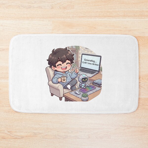 Item preview, 12k Lines Written By AI - Cute Software Engineer Chibi designed and sold by mancikart.