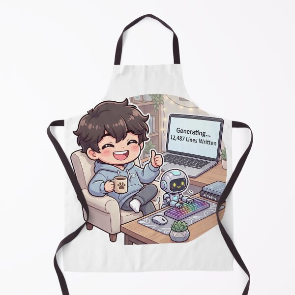 Item preview, 12k Lines Written By AI - Cute Software Engineer Chibi designed and sold by mancikart.