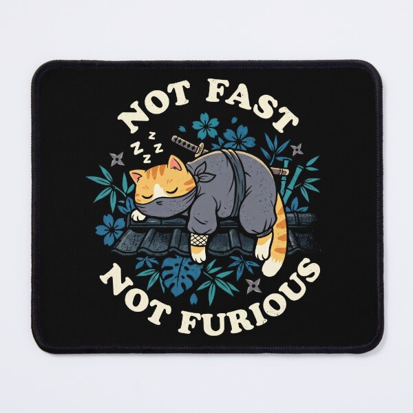 Item preview, Not Fast Not Furious Funny Sleeping Ninja Cat designed and sold by blindninja.