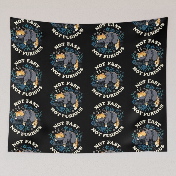 Item preview, Not Fast Not Furious Funny Sleeping Ninja Cat designed and sold by blindninja.