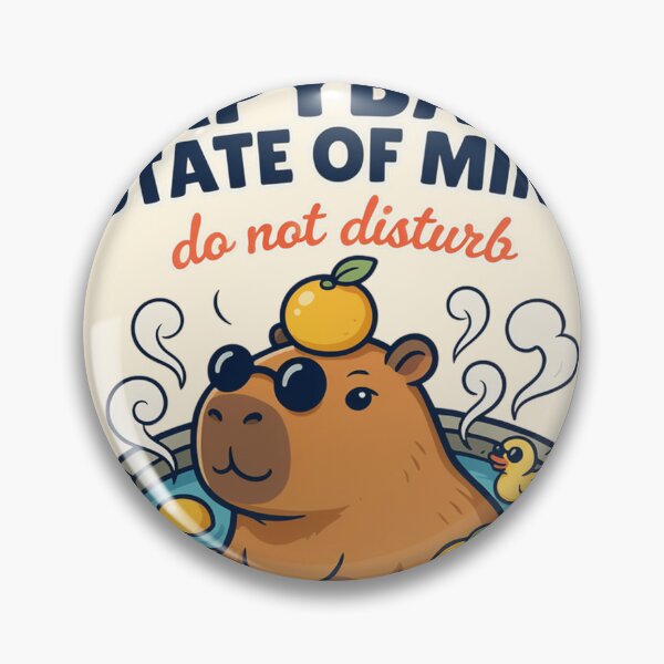 Item preview, "Zen Capybara Hot Spring Vibes - Kawaii Do Not Disturb Mood" designed and sold by Arobinoz.