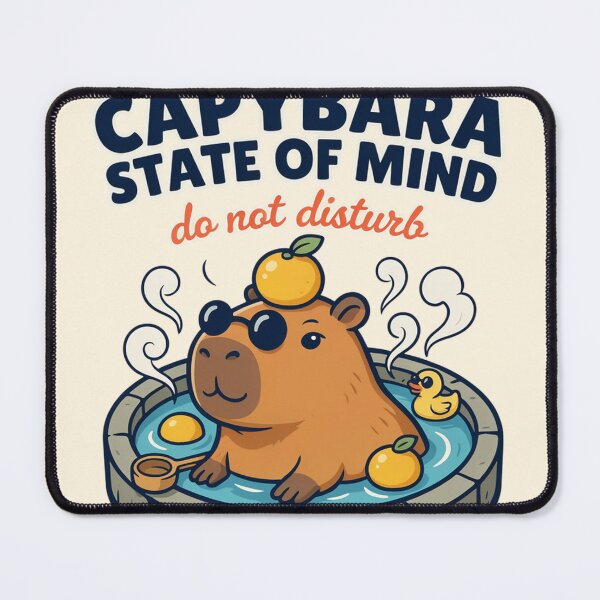Item preview, "Zen Capybara Hot Spring Vibes - Kawaii Do Not Disturb Mood" designed and sold by Arobinoz.