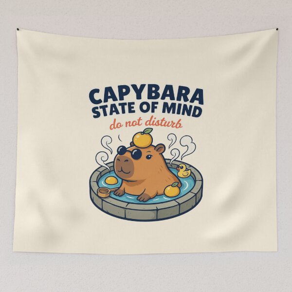Item preview, "Zen Capybara Hot Spring Vibes - Kawaii Do Not Disturb Mood" designed and sold by Arobinoz.