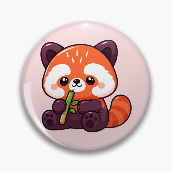 Item preview, Cute Red Panda Eating Bamboo - Kawaii Chibi Red Panda designed and sold by RedpandasMerch.