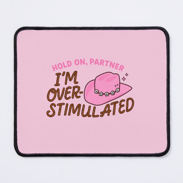 Item preview, Hold On Partner I'm Overstimulated Funny ADHD Cowgirl Retro Western Design designed and sold by ronakris009.