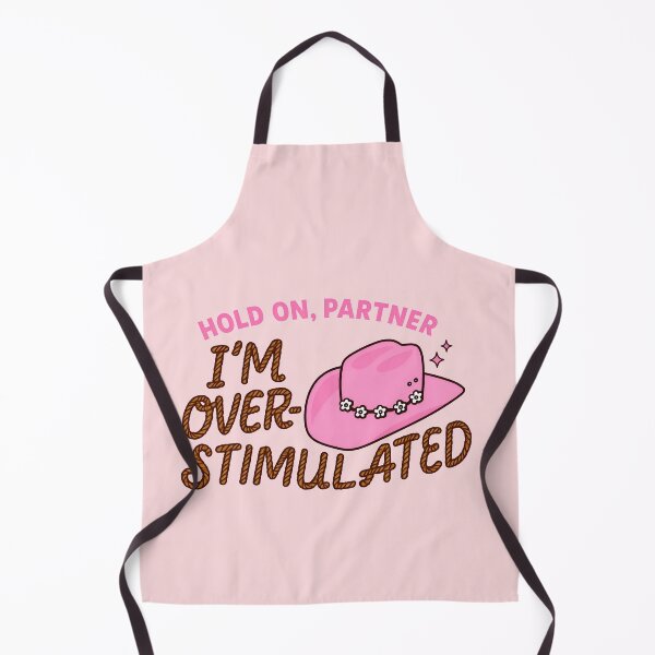 Item preview, Hold On Partner I'm Overstimulated Funny ADHD Cowgirl Retro Western Design designed and sold by ronakris009.