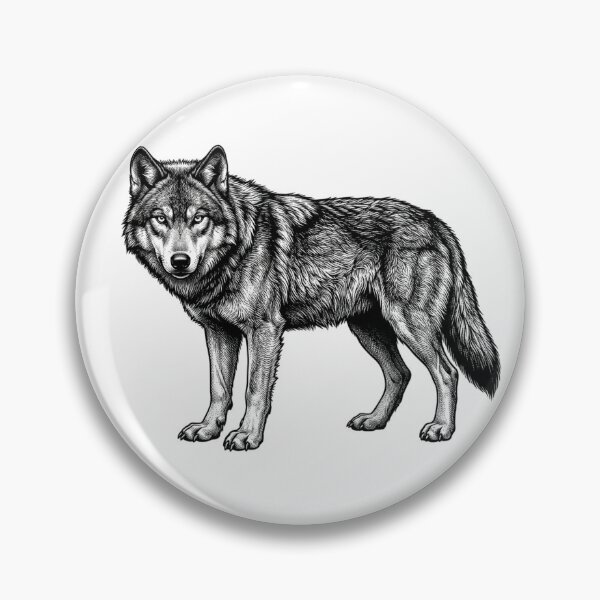 Item preview, Realistic bold line wolf designed and sold by Minimalisticaly.
