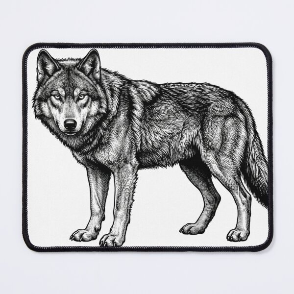 Item preview, Realistic bold line wolf designed and sold by Minimalisticaly.