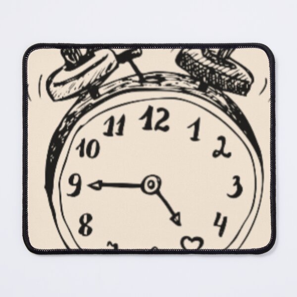 Item preview, Vintage Alarm Clock Sketch Line Art designed and sold by NNCollection.