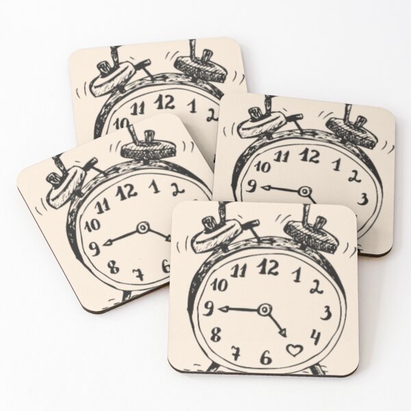 Item preview, Vintage Alarm Clock Sketch Line Art designed and sold by NNCollection.