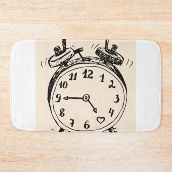 Item preview, Vintage Alarm Clock Sketch Line Art designed and sold by NNCollection.