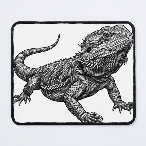 Item preview, Realistic bold line bearded dragon designed and sold by Minimalisticaly.