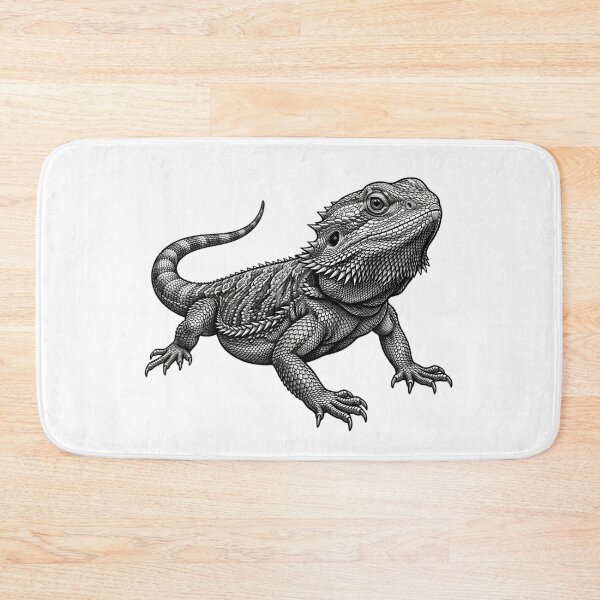 Item preview, Realistic bold line bearded dragon designed and sold by Minimalisticaly.