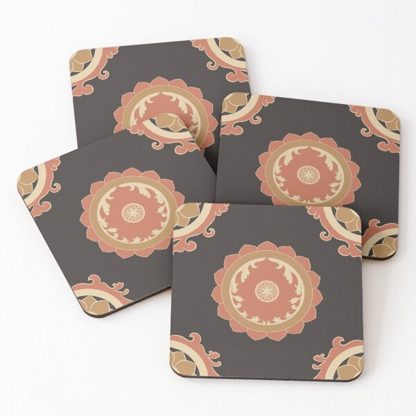 Item preview, Terracotta & Gold Vintage Mandala: Luxury Baroque Filigree Pattern designed and sold by ThiagoSDantas.