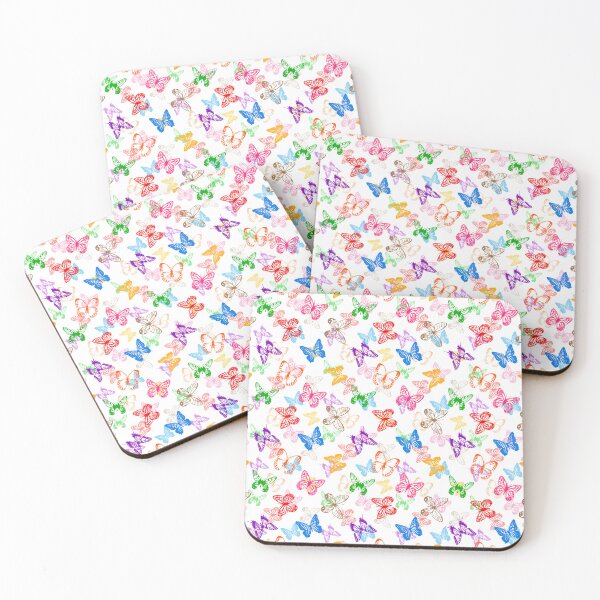 Item preview, Colorful Butterfly Pattern Design - White  designed and sold by PatternTitan.