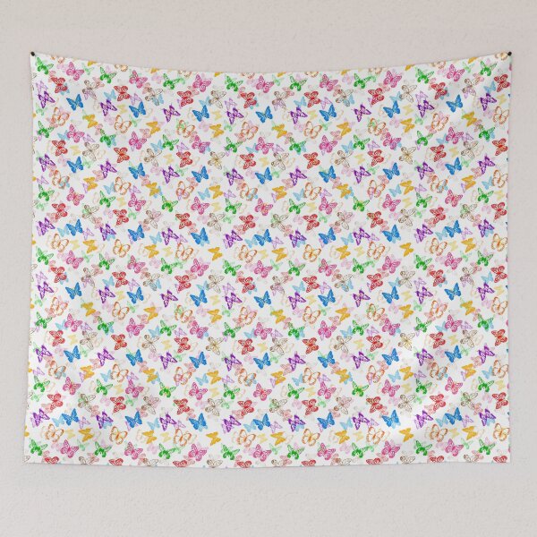 Item preview, Colorful Butterfly Pattern Design - White  designed and sold by PatternTitan.