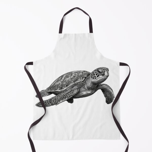 Aperçu de l'œuvre tortue marine réaliste aux traits épais créée et vendue par Minimalisticaly.