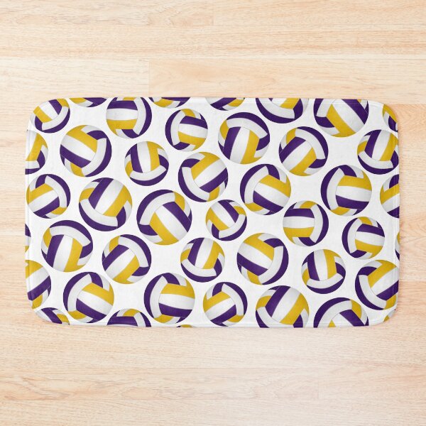 Item preview, volleyballs pattern with purple gold team colors  designed and sold by katzdzynes.