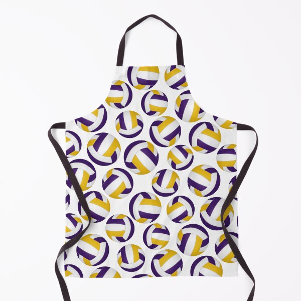 Item preview, volleyballs pattern with purple gold team colors designed and sold by katzdzynes.