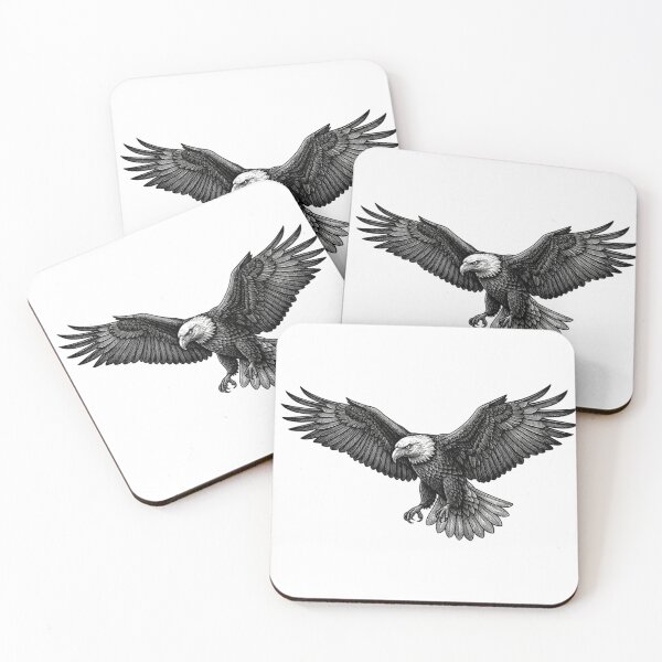 Item preview, Realistic bold line american bald eagle designed and sold by Minimalisticaly.