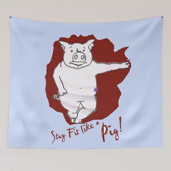 Item preview, Stay Fit Like A Pig (drawing by ACCI)  designed and sold by VanyssaGraphics.