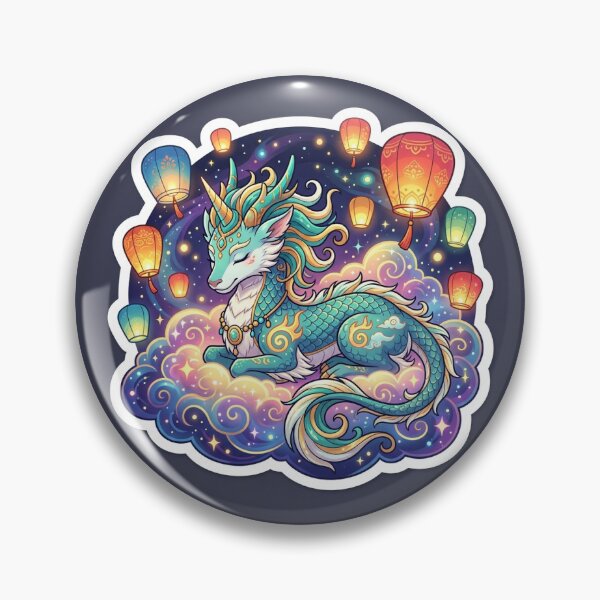 Item preview, Mythical Qilin Dragon Anime Sticker Illustration for Fantasy Lovers designed and sold by uegi.