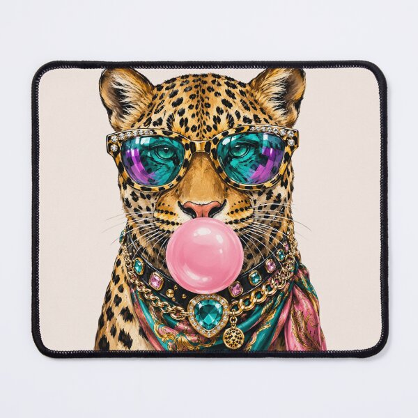 Item preview, Trendy Leopard, Retro Big Cat, Bubblegum Sunglasses Leopard, Vintage Animal designed and sold by Sprinkle12345.