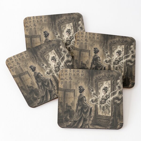 Item preview, The Queen and the Magic Mirror Sumi-e Ink Wash designed and sold by DuckOddity.