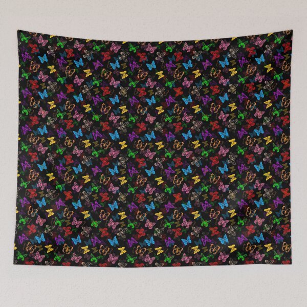 Item preview,  Colorful Butterfly Pattern Design - Black  designed and sold by PatternTitan.