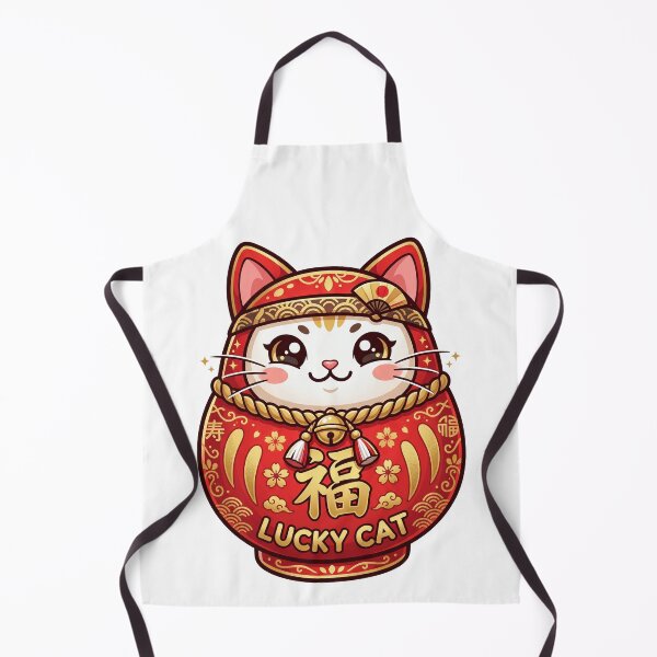 Item preview, Kawaii Japanese Lucky Cat Daruma Sticker designed and sold by CurioStick.