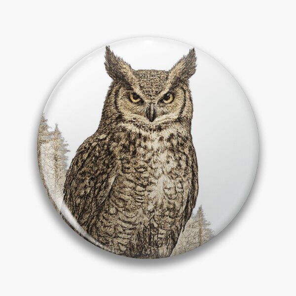 Item preview, Great Horned Owl Forest Guardian designed and sold by KrungiT Design .