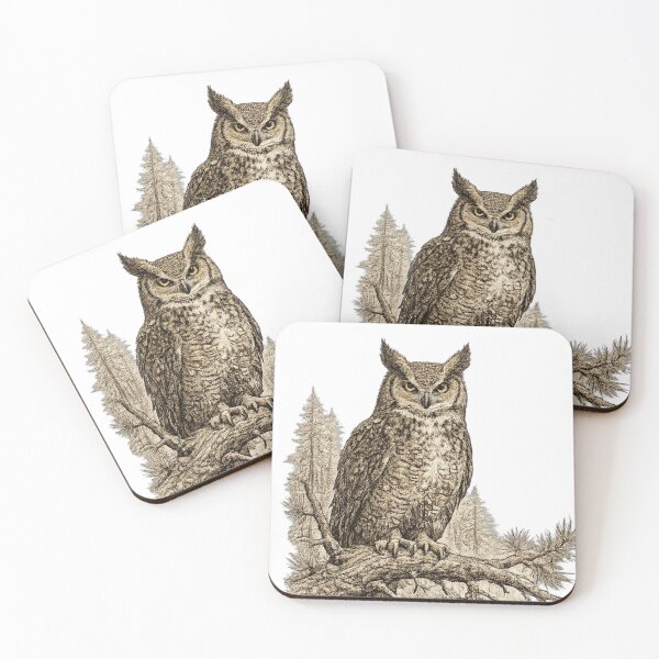Item preview, Great Horned Owl Forest Guardian designed and sold by KrungiT Design .
