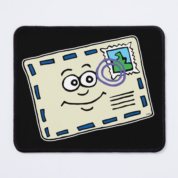 Item preview, Cute Happy Mail Envelope Cartoon | Quirky Snail Mail Postcard Sticker designed and sold by MyxaART.