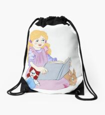 Bunnies and Books Drawstring Bag