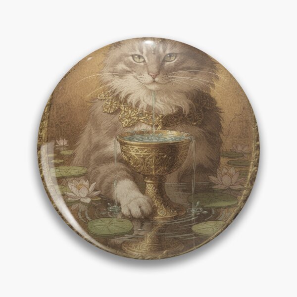 Item preview, Ace of Cups - Tarot Cat designed and sold by PictorialWhimsy.