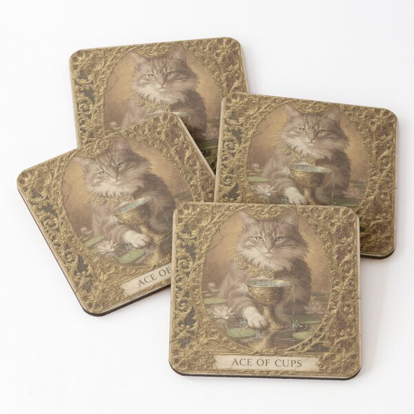 Item preview, Ace of Cups - Tarot Cat designed and sold by PictorialWhimsy.