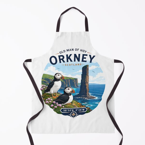Item preview, Old Man of Hoy Orkney Scotland Puffin Coastal Design designed and sold by NewNomads.