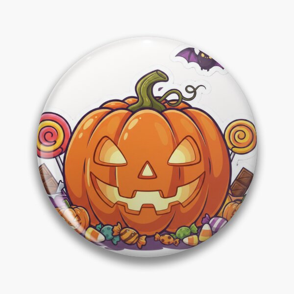 Item preview, Smiling Pumpkin with Halloween Treats sticker designed and sold by Designertanya.