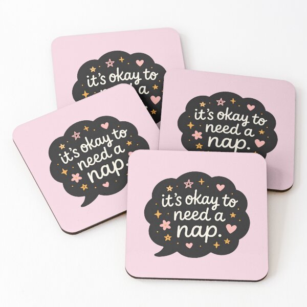 Item preview, It's Okay to Need a Nap Pastel Mental Health Reminder Cute Self Care Design designed and sold by ronakris009.