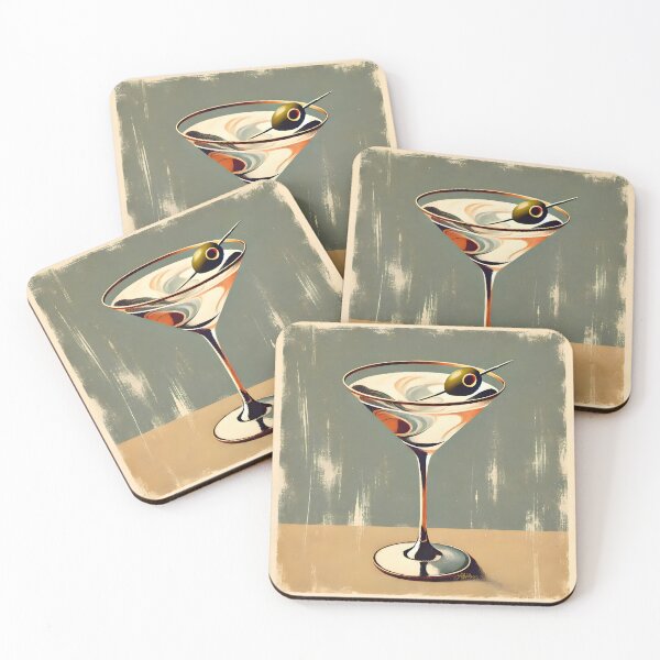 Item preview, Martini pintado de estilo moderno de mediados de siglo designed and sold by Lee Hiller Designs.