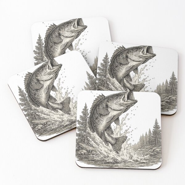 Item preview, Smallmouth Bass Jump designed and sold by KrungiT Design .