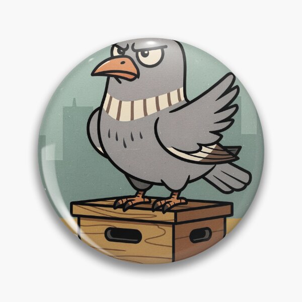 Item preview, Pigeon Union Rep Demanding More Breadcrumbs Funny Art designed and sold by PictorialWhimsy.